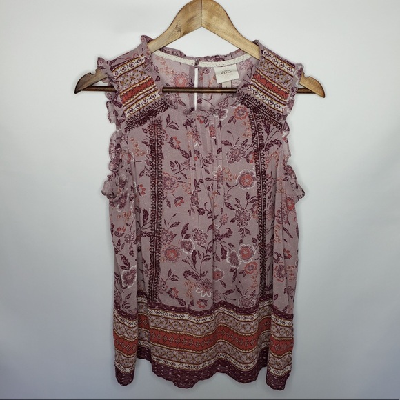 Knox Rose Tops - Knox Rose Tanktop Sleeveless Blouse Boho Floral